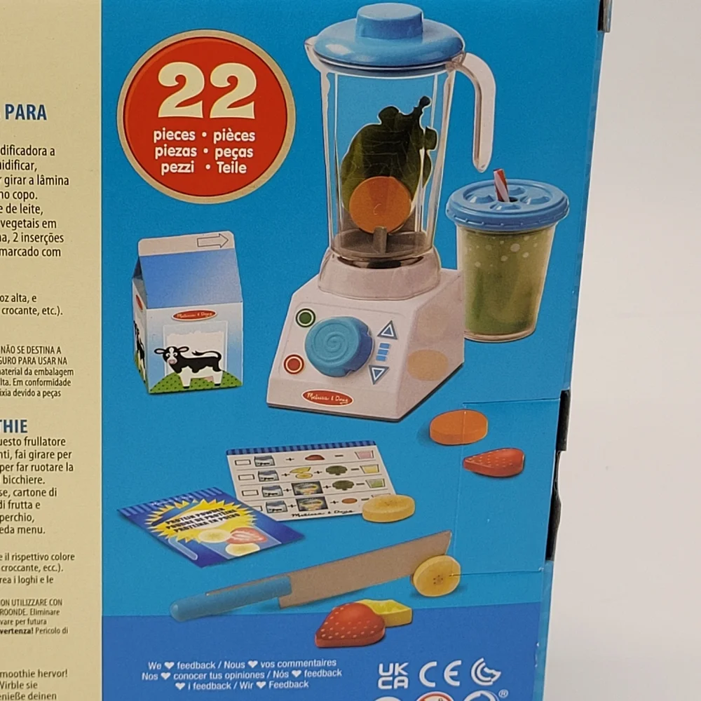 Melissa & Doug Smoothie Maker Blender Set 22 Pieces Imagnative Play Gift NEW